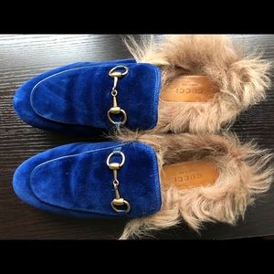 Gucci Princetown Velvet Mule